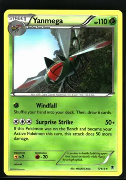 2014 XY - Phantom Forces Yanmega #4 Non Holo Rare Pokemon Card - Image 1