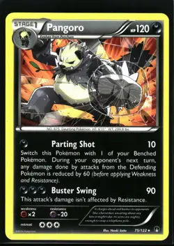 2016 XY - BREAKpoint Pangoro #75 Non Holo Rare Pokemon Card - Image 1