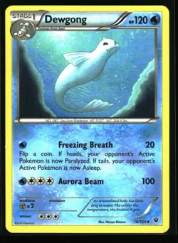 2016 XY - Fates Collide Dewgong #16 Non Holo Pokemon Card - Image 1