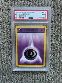 1999 POKEMON BASE SET 1ST EDITION #101 PSYCHIC ENERGY PSA 9 - Image 1