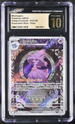 Pokemon Mismagius 212/193 Illustration Rare Paldea Evolved - CGC 10 PRISTINE - Image 1