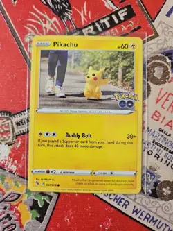 Pokemon TCG Pikachu Pokemon Go 027/078 Regular Common - Image 1