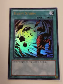Heavy Storm LCYW-EN061 1st Edition Ultra Rare Yugioh Legendary Collection 3 NM - Image 1