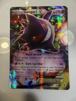 Pokemon Gengar EX TCG Phantom Forces Ultra Rare Holo Card 34/119 NM Condition - Image 1