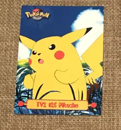 Topps Blue Logo TV2 Pikachu #25 TV Animation Pokemon Card - Image 1