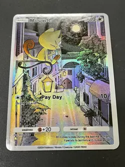 Meowth pokemon pocket Custom Textured Holo Fanart Card Pokemon - Image 2