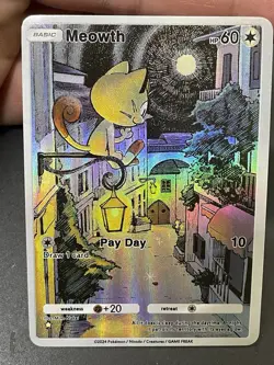 Meowth pokemon pocket Custom Textured Holo Fanart Card Pokemon - Image 3