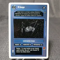 TIE Avenger - Diagonal WB - Star Wars CCG Customizeable Card Game SWCCG Fighter - Image 1