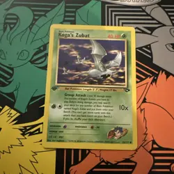 2000 Gym Challenge Koga's Zubat 83/132 1st Edition Pokemon Card Vintage WOTC D2 - Image 1