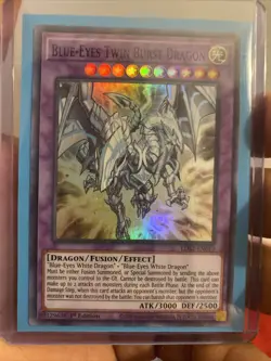 Yugioh! Blue-Eyes Twin Burst Dragon LDS2-EN019 Ultra Rare 1st Edition Purple NM - Image 1