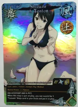 Carte Naruto TCG CCG Collectible Card Game Foil neuf Prism 419 Shizune - Image 1