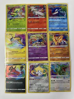 Pokemon Amazing Rare Complete Set of 9 Cards NM Rayquaza Raikou Celebi Kyogre - Image 1