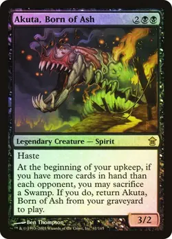 Saviors of Kamigawa MTG Foil Akuta, Born of Ash Magic - Image 1