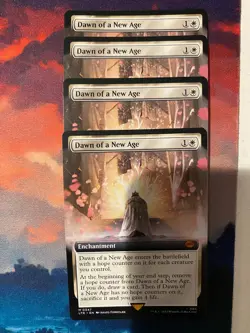 MTG Lord of the Rings Dawn of a New Age Extended Art x 4 - Image 1