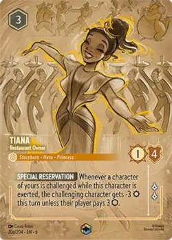 1x Tiana - Restaurant Owner - 206/204 - Enchanted - Holofoil Disney Lorcana Azur - Image 1