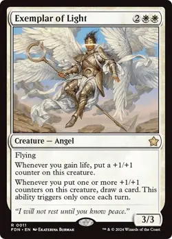 EXEMPLAR OF LIGHT x4 mtg NM-M Foundations 4 Rare - Image 1