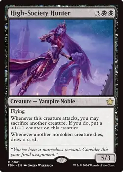 HIGH-SOCIETY HUNTER mtg NM-M Foundations 1 Rare - Image 1