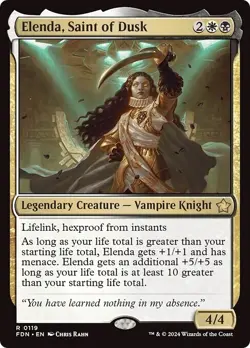 ELENDA, SAINT OF DUSK mtg NM-M Foundations 1 Rare - Image 1