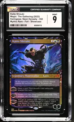 KAITO SHIZUKI Kamigawa: Neon Dynasty Showcase Foil Mythic CGC 9 MTG [Nostalgium] - Image 1