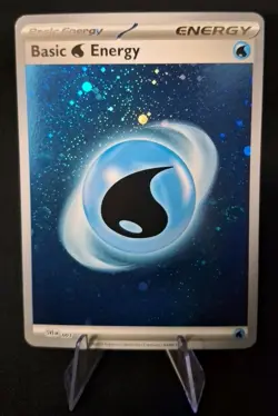 Pokemon 151 - Basic Water Energy Holo SVE EN 003 Pokemon TCG Galaxy Swirls! 💫🍥 - Image 1