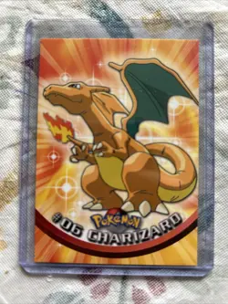 🔥1999 Topps Pokemon TCG Charizard - #06 - Non-Holo - TV Series 1 Blue Logo🔥 - Image 1