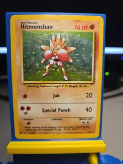 Hitmonchan Base Set Holo Rare Pokemon TCG Card - Image 2