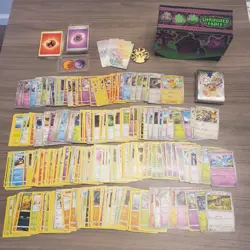 Pokemon TCG Card Lot, Hundreds Of Cards, Sleeves, Energy, Coins, Dividers, Box - Image 1