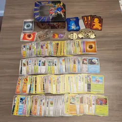 Pokemon TCG Card Lot, Hundreds Of Cards, Sleeves, Energy, Coins, Dividers, Tin - Image 1
