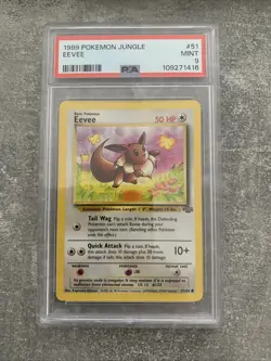 Pokemon Eevee 51/64 1999 Jungle Non Holo PSA 9 Mint New Cert - Image 1