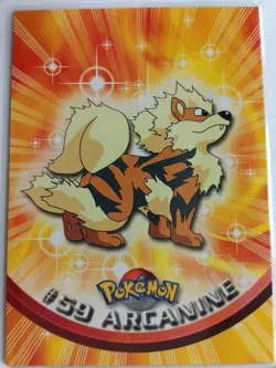 Pokemon - Arcanine #59 Topps TV Animation Black Logo Non-Holo 2nd Print NM - Image 1