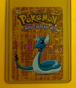 🔥 DRATINI Pokemon Pocket Monsters Vintage Vending Prism Sticker Foil Nintendo - Image 1