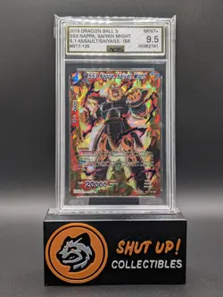 SS3 Nappa Saiyan Might BT7-125 ISR Foil Dragon Ball Super Card Game AGS 9.5 - Image 1
