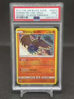 Pokemon Shining Legends Elite Trainer Box Promo Shining Ho-Oh SM70 PSA 9 Card - Image 1