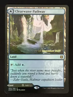 1x MTG Clearwater Pathway (Foil) - Prerelease Cards (PRE) (ZNR) #260 - Magic - Image 1