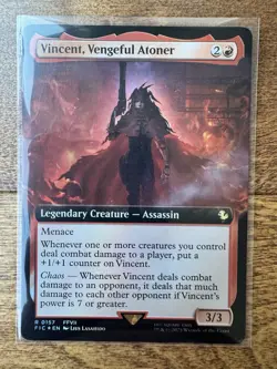Magic MTG Final Fantasy - Vincent, Vengeful Atoner EXTENDED ART FOIL R 157 - Image 1