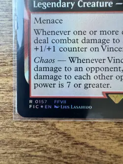 Magic MTG Final Fantasy - Vincent, Vengeful Atoner EXTENDED ART FOIL R 157 - Image 2