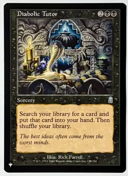 MTG Odyssey (ODY 129) Diabolic Tutor - NM Pack Fresh - Uncommon - The List - Image 1
