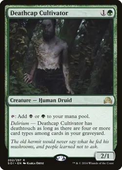 Deathcap Cultivator Shadows over Innistrad MTG MAGIC HUMAN DRUID RARE - Image 1