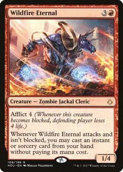 Wildfire Eternal Hour of Devastation MTG MAGIC ZOMBIE JACKAL CLERIC RARE - Image 1