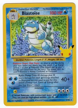 Blastoise 2/102 Pokemon TCG Celebrations: Classic Collection Near Mint - Image 1