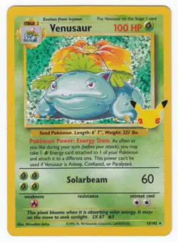 Venusaur 15/102 Pokemon TCG Celebrations: Classic Collection Near Mint - Image 1