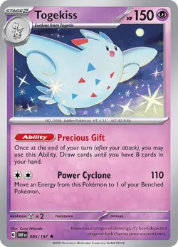 Togekiss 085/197 Reverse Holo Rare LP-NM - Pokemon TCG S&V Obsidian Flames OBF - Image 3