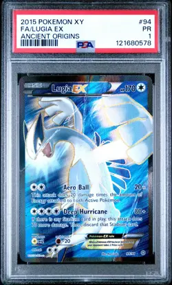 *POP 13* 2015 POKEMON XY ANCIENT ORIGINS #94 FULL ART/LUGIA EX PSA 1 PR - Image 4