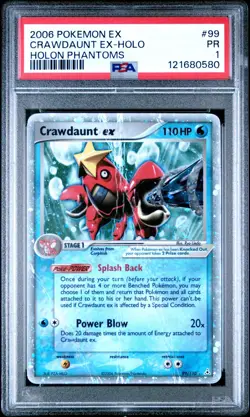 *POP 10* 2006 POKEMON EX HOLON PHANTOMS CRAWDAUNT EX #99 ULTRA RARE PSA 1 PR - Image 4