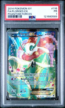*POP 1* 2014 POKEMON XY PHANTOM FORCES #116 FULL ART/FLORGES EX PSA 1 PR - Image 4