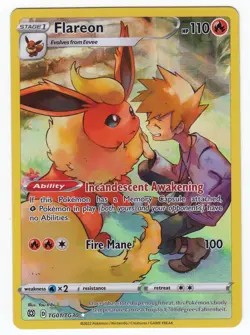 Flareon TG01/TG30 Pokemon SWSH09: Brilliant Stars Trainer Gallery Ultra Rare NM - Image 1