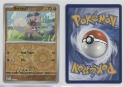 Rockruff Reverse Foil Pokemon SV02: Paldea Evolved #116 0kb5 - Image 3