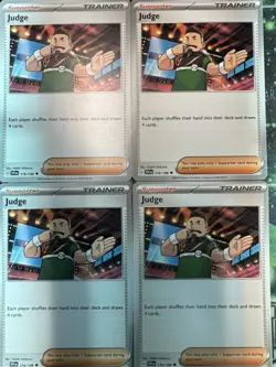 4x Judge 176/198 Scarlet & Violet Base Pokemon TCG - Trainer Playset - Image 1
