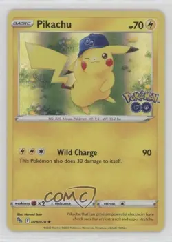 Pikachu Holo Pokemon Sword & Shield Pokemon Go #028 1a7w - Image 1