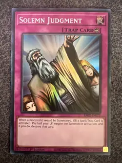 Yugioh Solemn Judgment RA02-EN075 Super Rare 1st Edition NM - Image 1